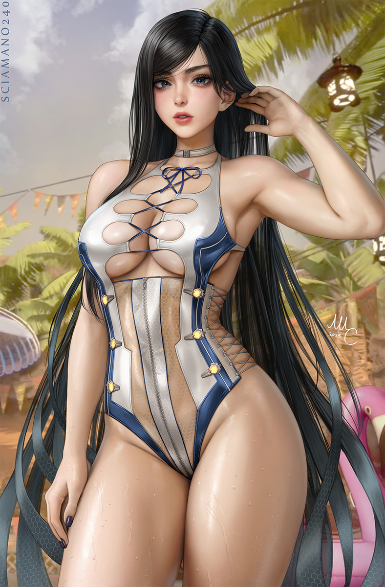 This is a pixiv picture whose title is Raven - Stellar Blade.