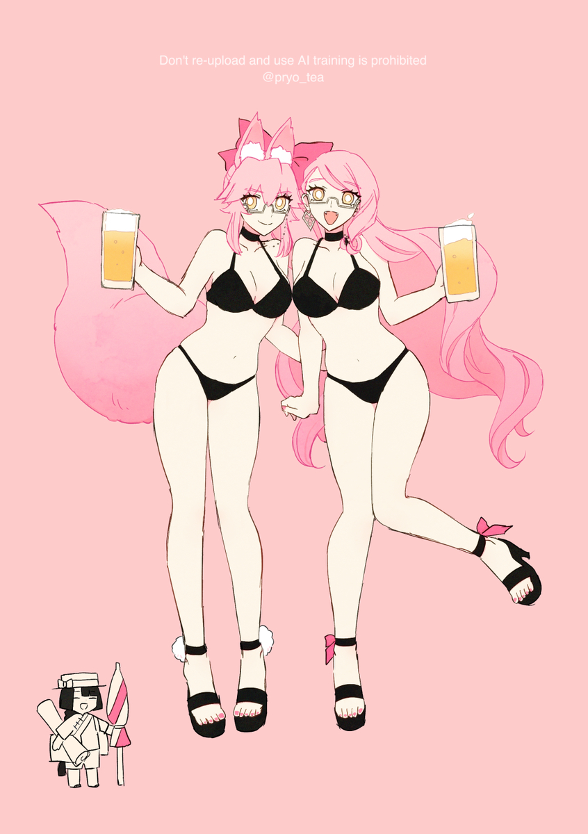 This is a pixiv picture whose title is 黒ビキニのコヤン.