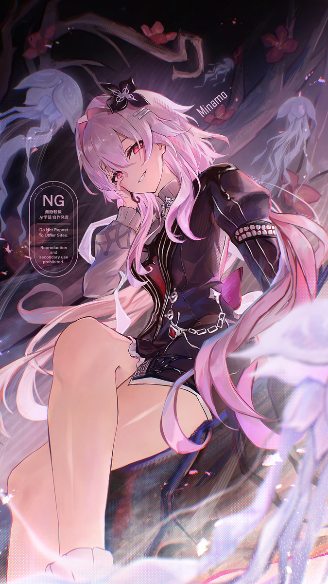 This is a pixiv picture whose title is 長夜月.
