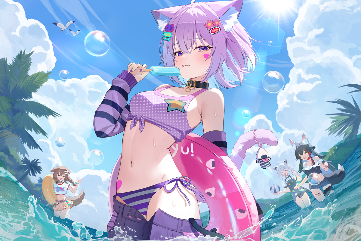 This is a pixiv picture whose title is Holonatsu Okayu!.