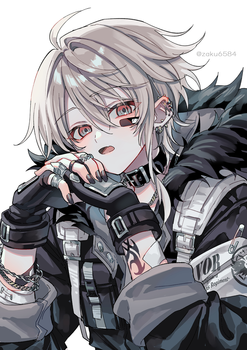 This is a pixiv picture whose title is 黒牙狼.