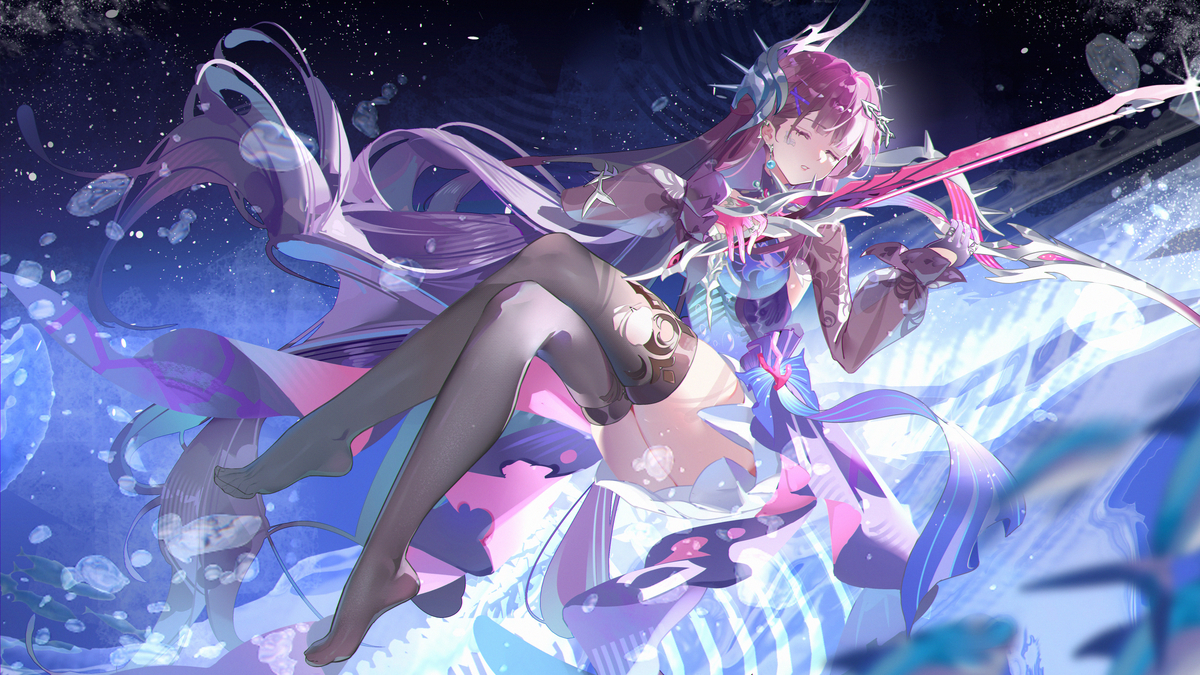 This is a pixiv picture whose title is 海的女儿-海瑟音.
