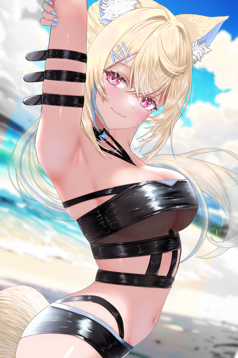 This is a pixiv picture whose title is ふーん💙.