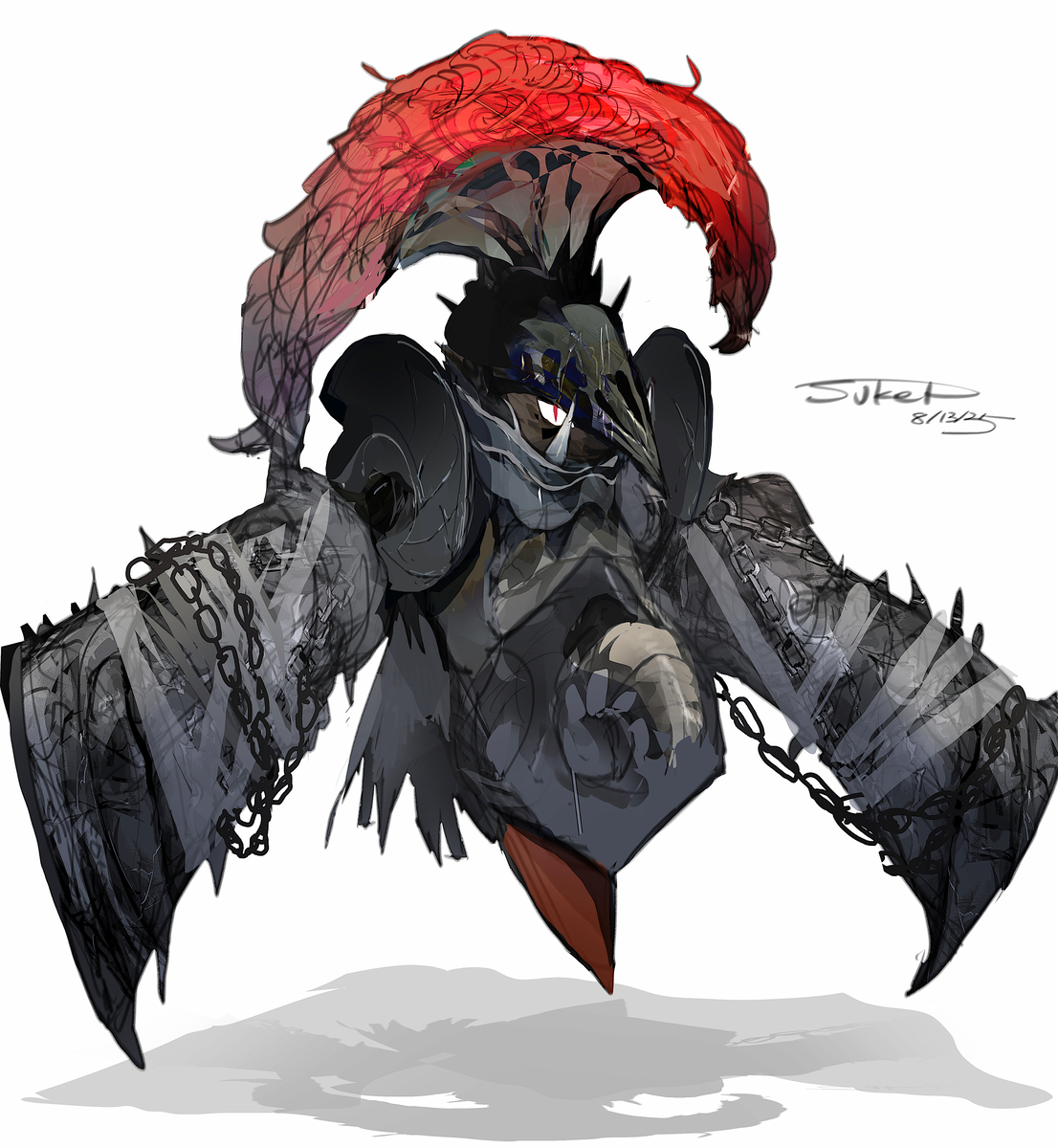This is a pixiv picture whose title is 黒騎士シュバルゴ.