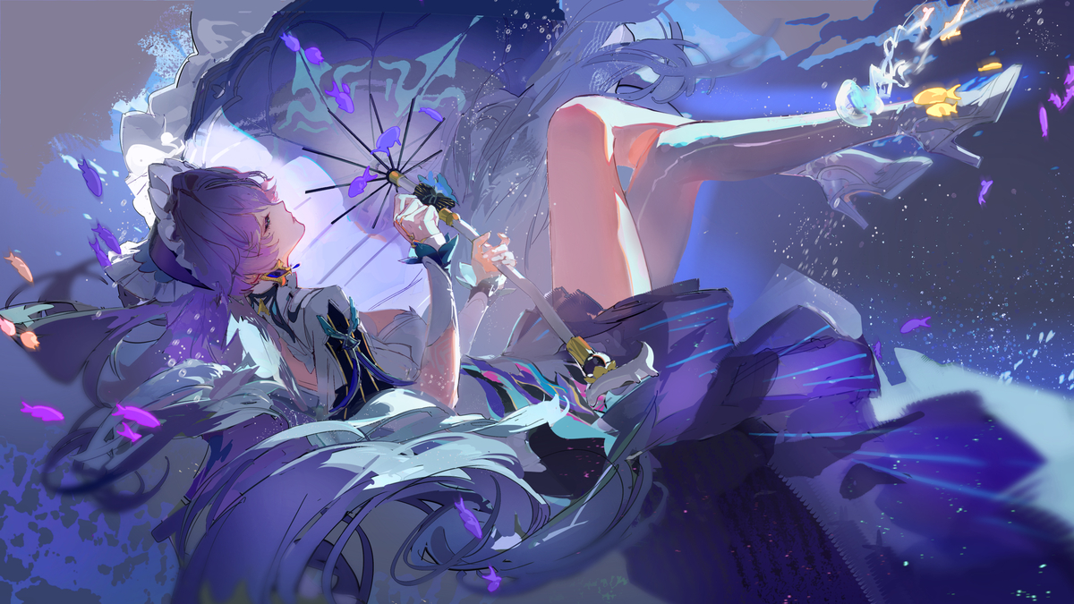 This is a pixiv picture whose title is 游曳深渊，沉沦幻海。.