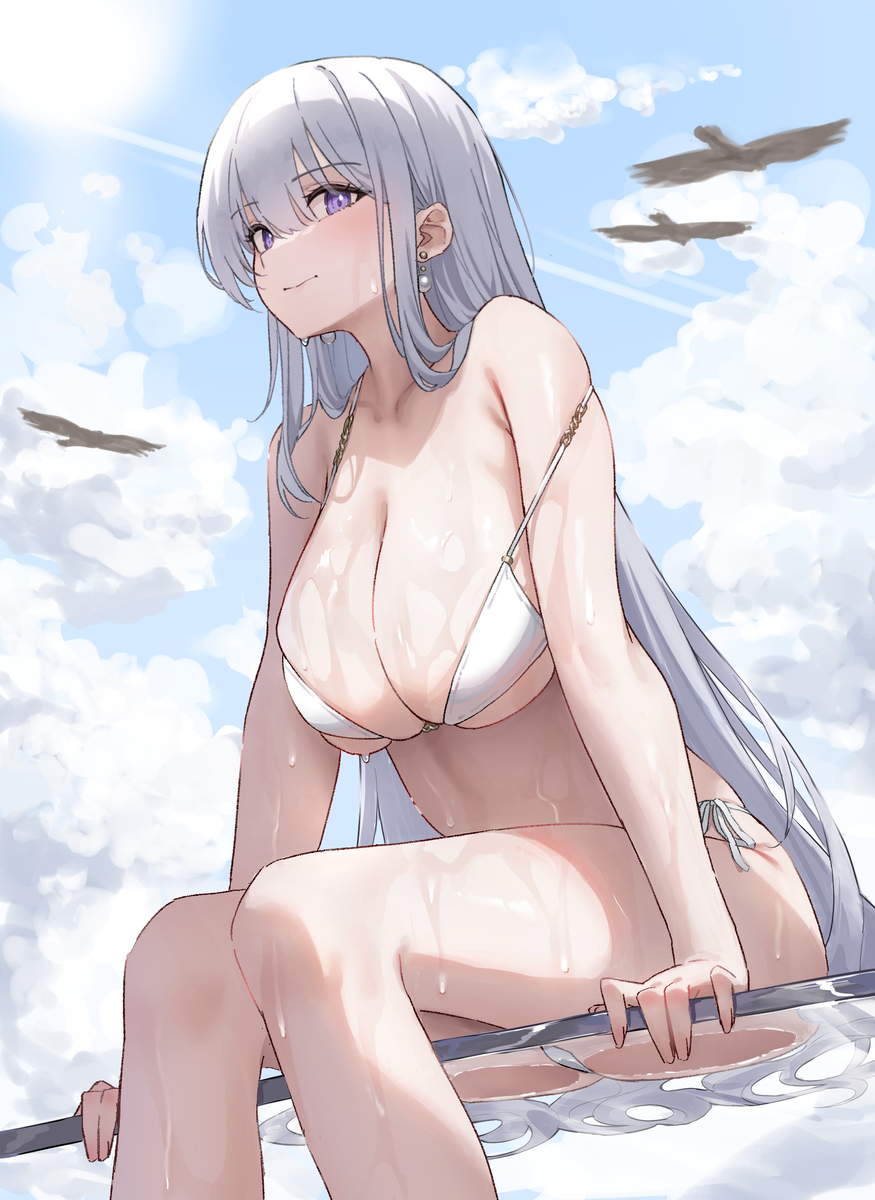 This is a pixiv picture whose title is 水着エンタープライズ.