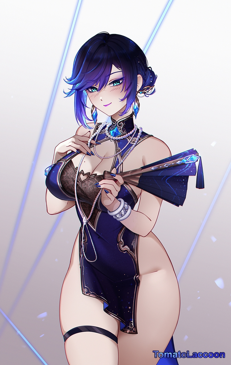This is a pixiv picture whose title is Yelan.
