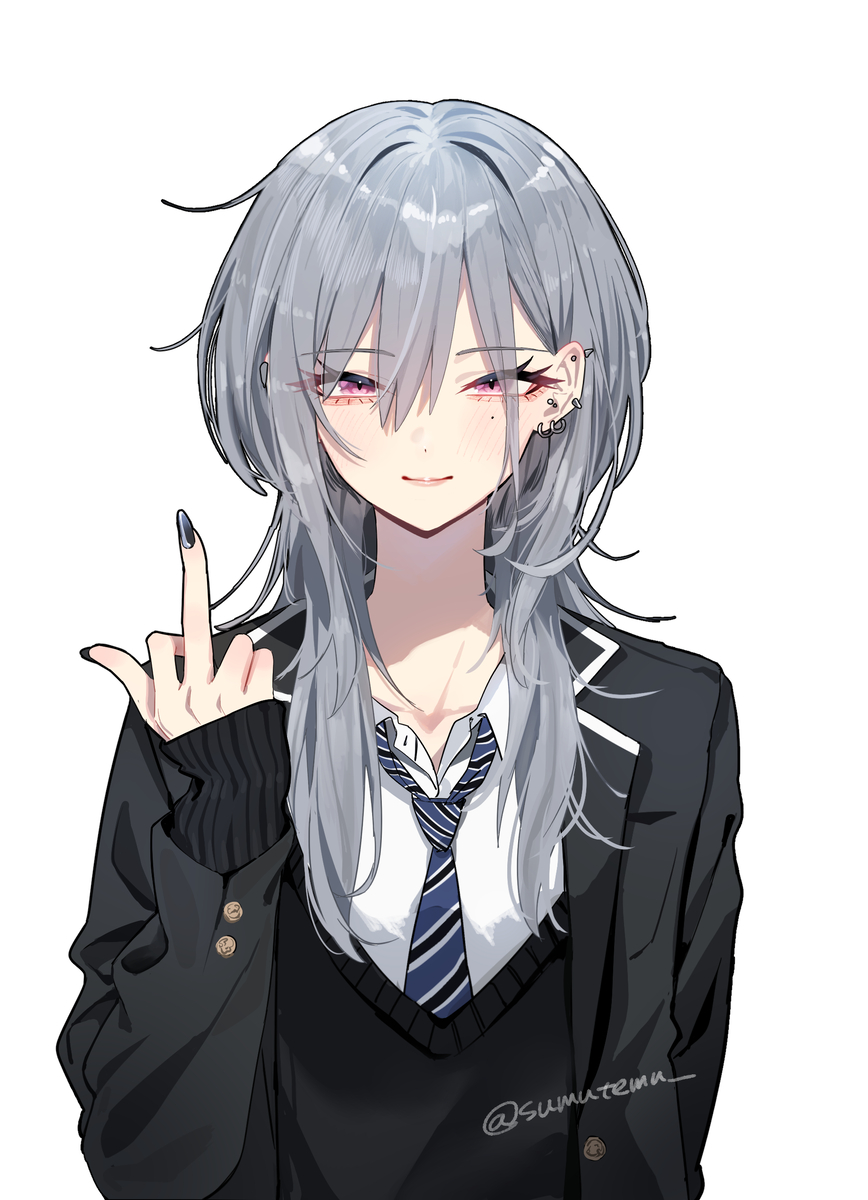 This is a pixiv picture whose title is そんなあなたには中指をプレゼント.