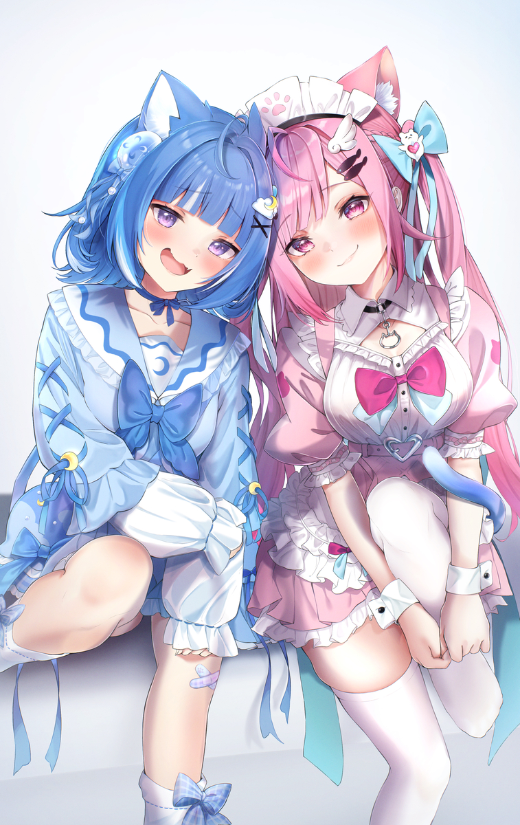 This is a pixiv picture whose title is 🪼☁️🐈‍⬛🎀🐾🐈.