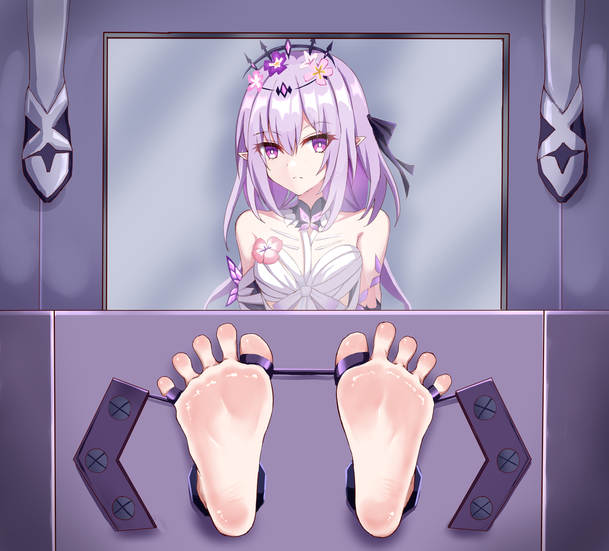 This is a pixiv picture whose title is くすぐりに動じないキャストリスちゃん.