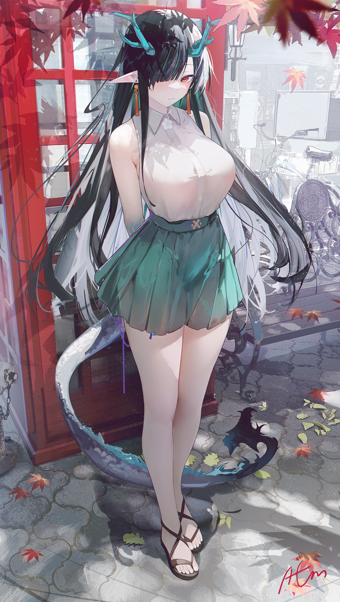 This is a pixiv picture whose title is 夕.