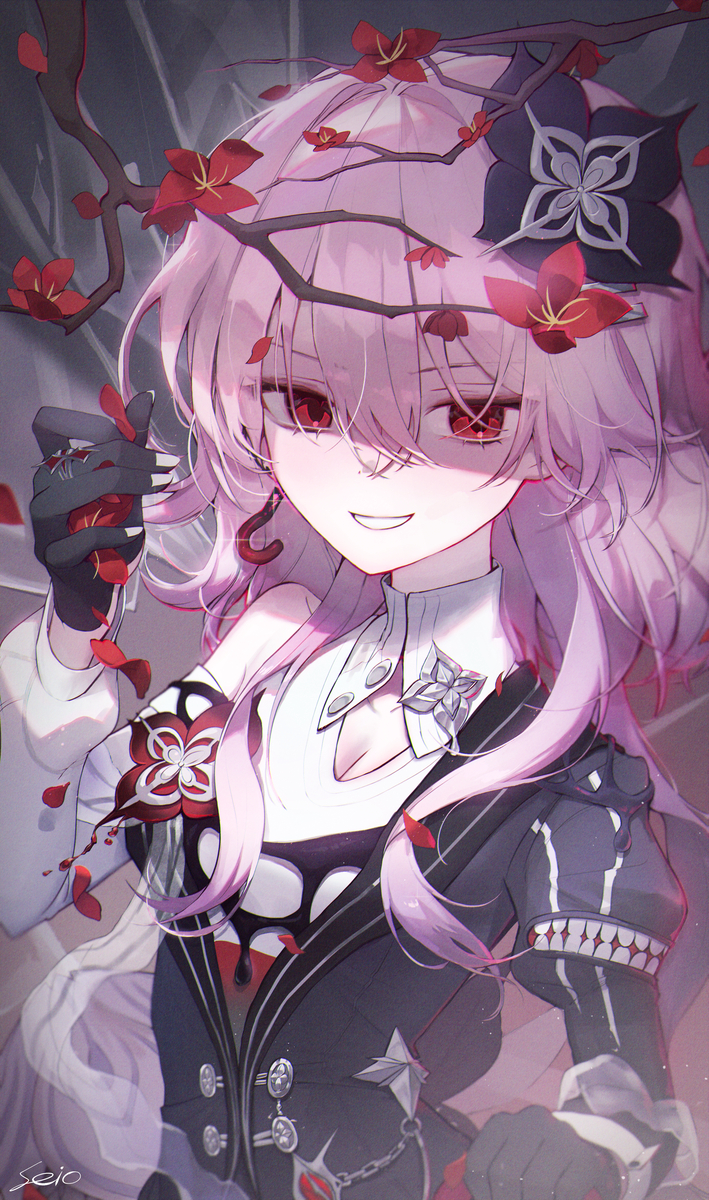 This is a pixiv picture whose title is 長夜月.