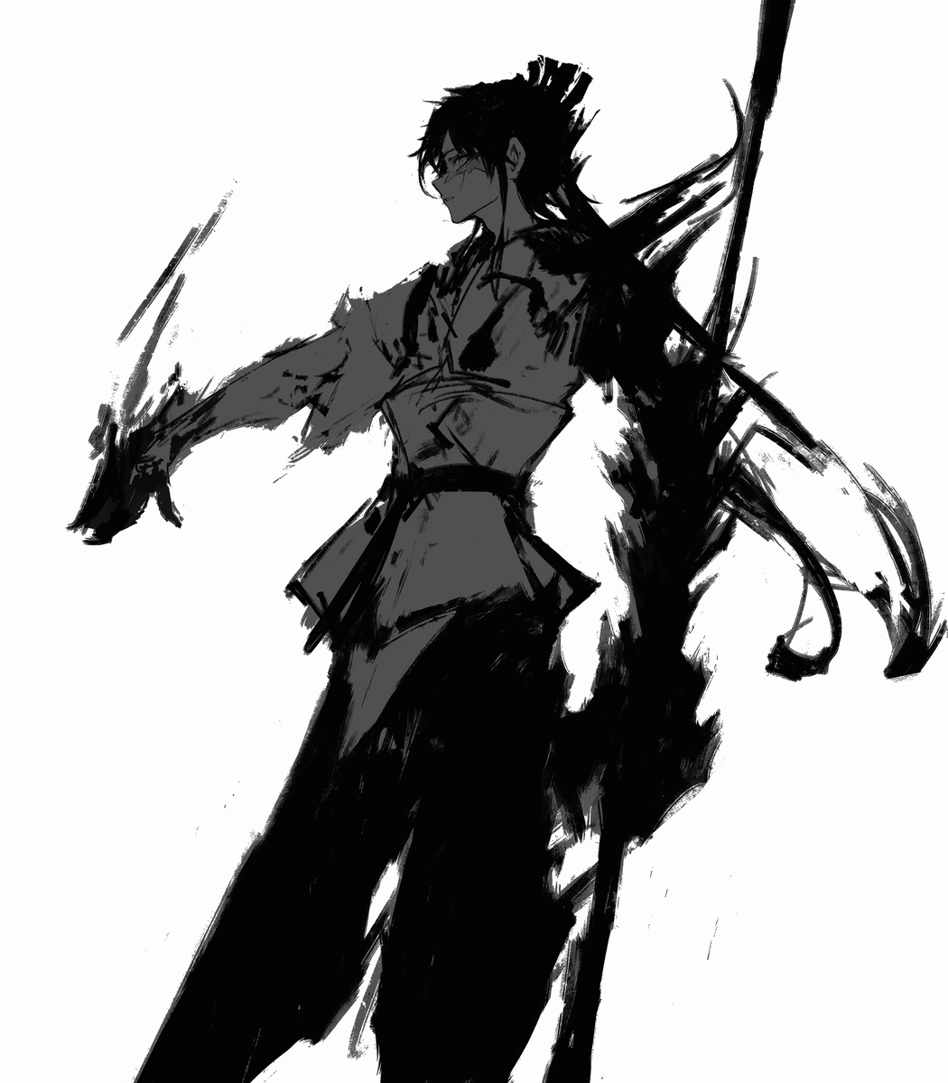 This is a pixiv picture whose title is ザガン半身魔装.