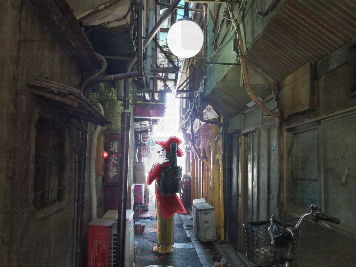This is a pixiv picture whose title is 呑んべ横丁.