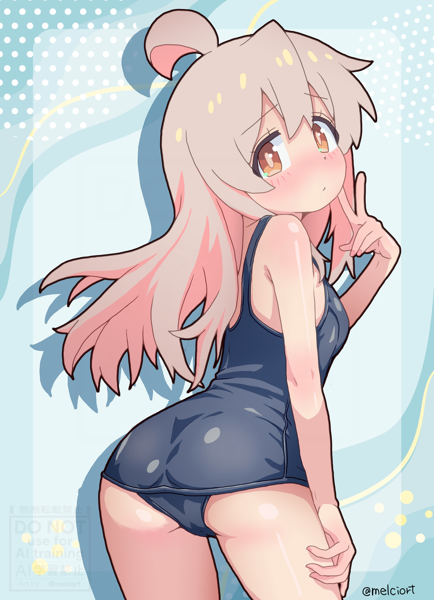 This is a pixiv picture whose title is スク水 まひろん.