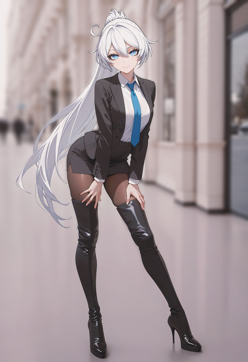 This is a pixiv picture whose title is Kiana Office Lady.