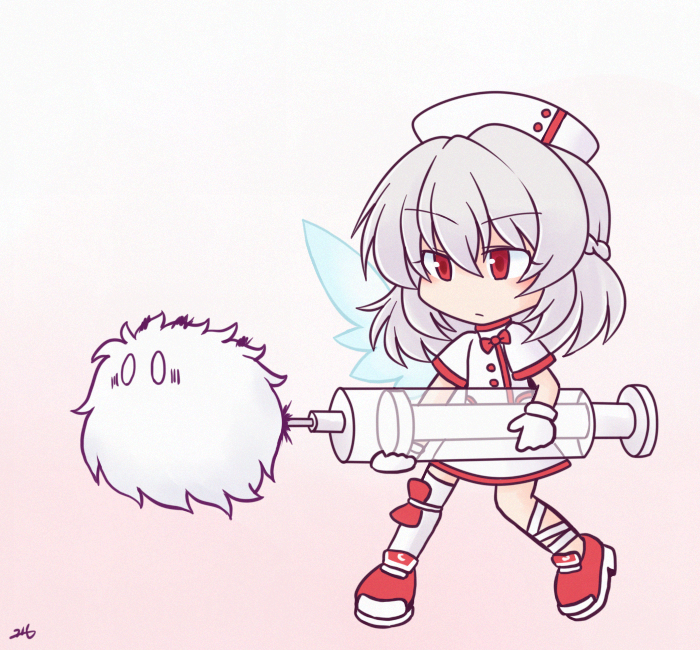This is a pixiv picture whose title is ハーフエンジェルのおしごと.
