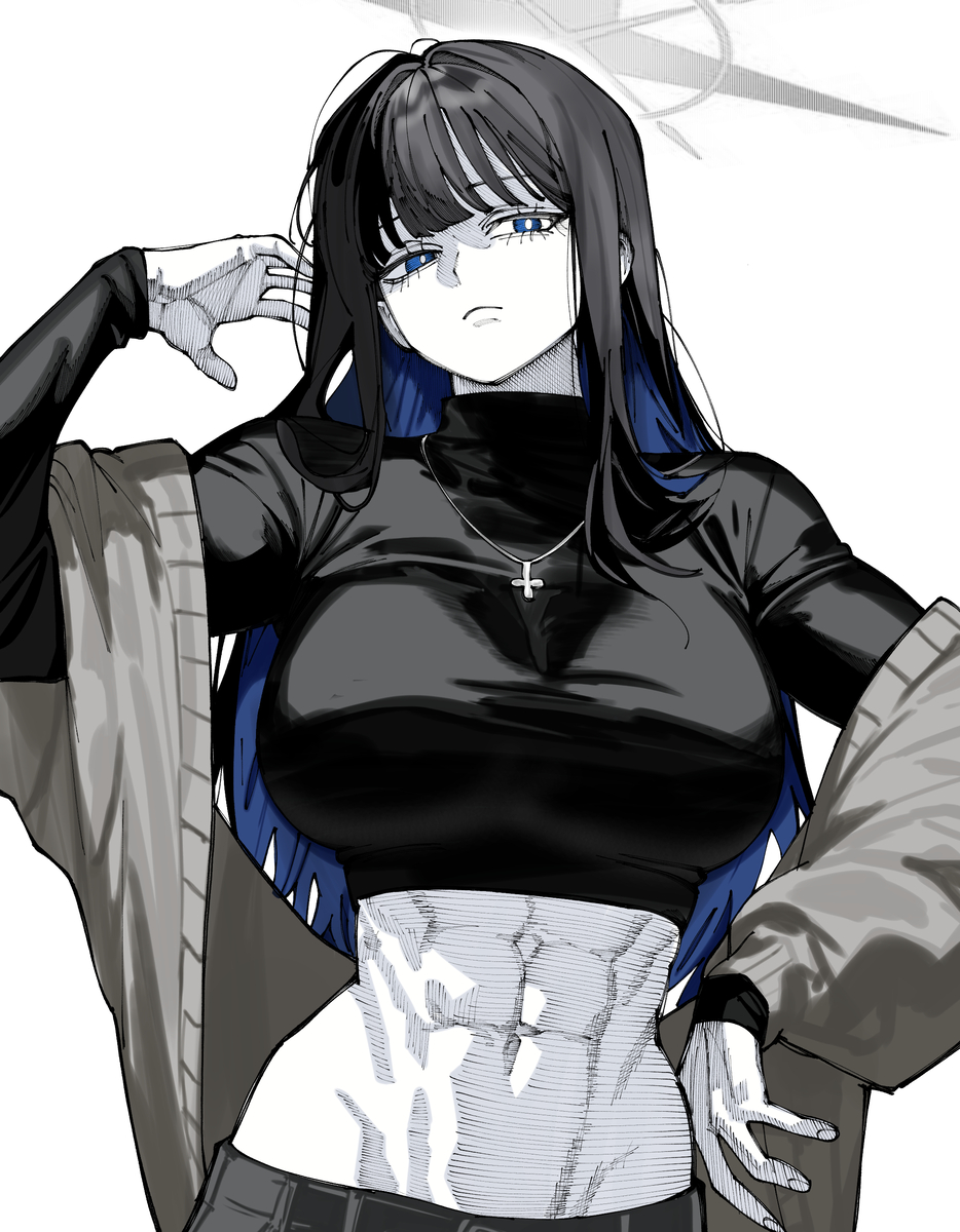 This is a pixiv picture whose title is 腹筋(腹筋).