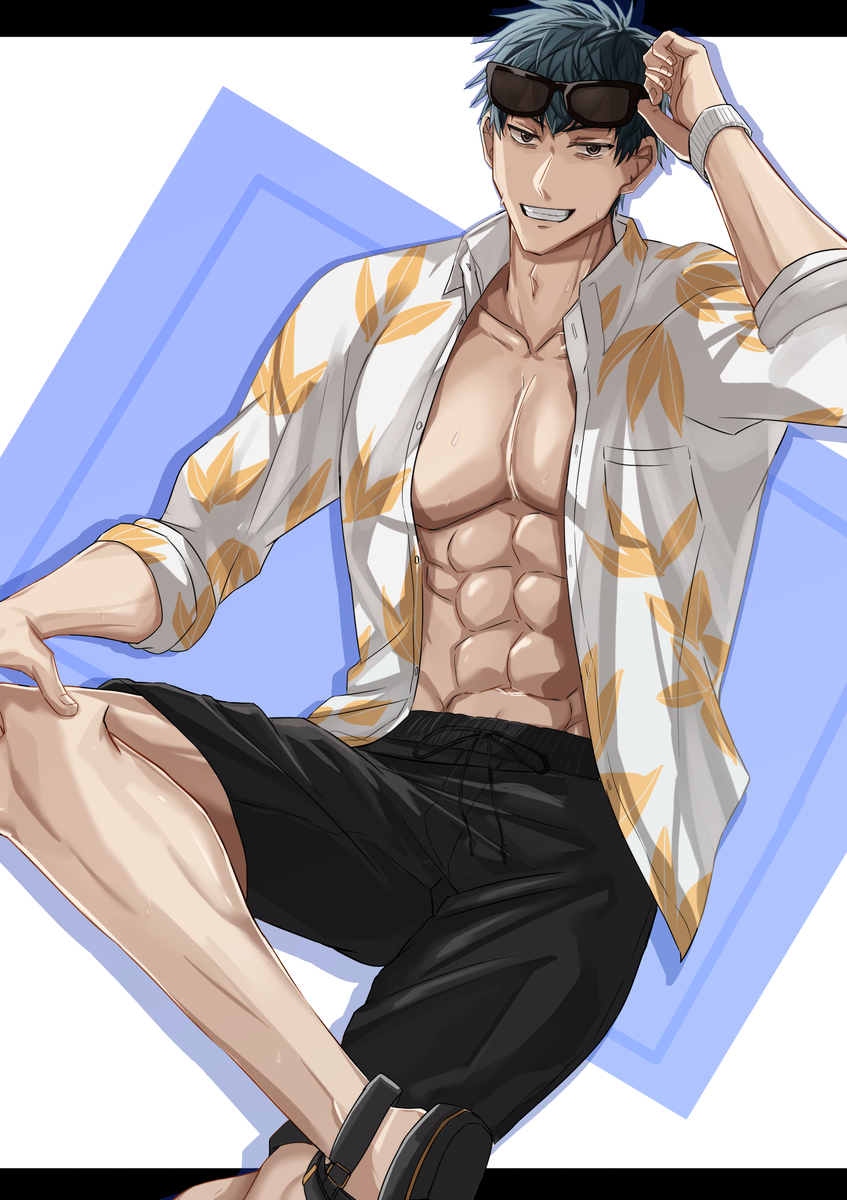 This is a pixiv picture whose title is はじめちゃん水着〜〜！！.