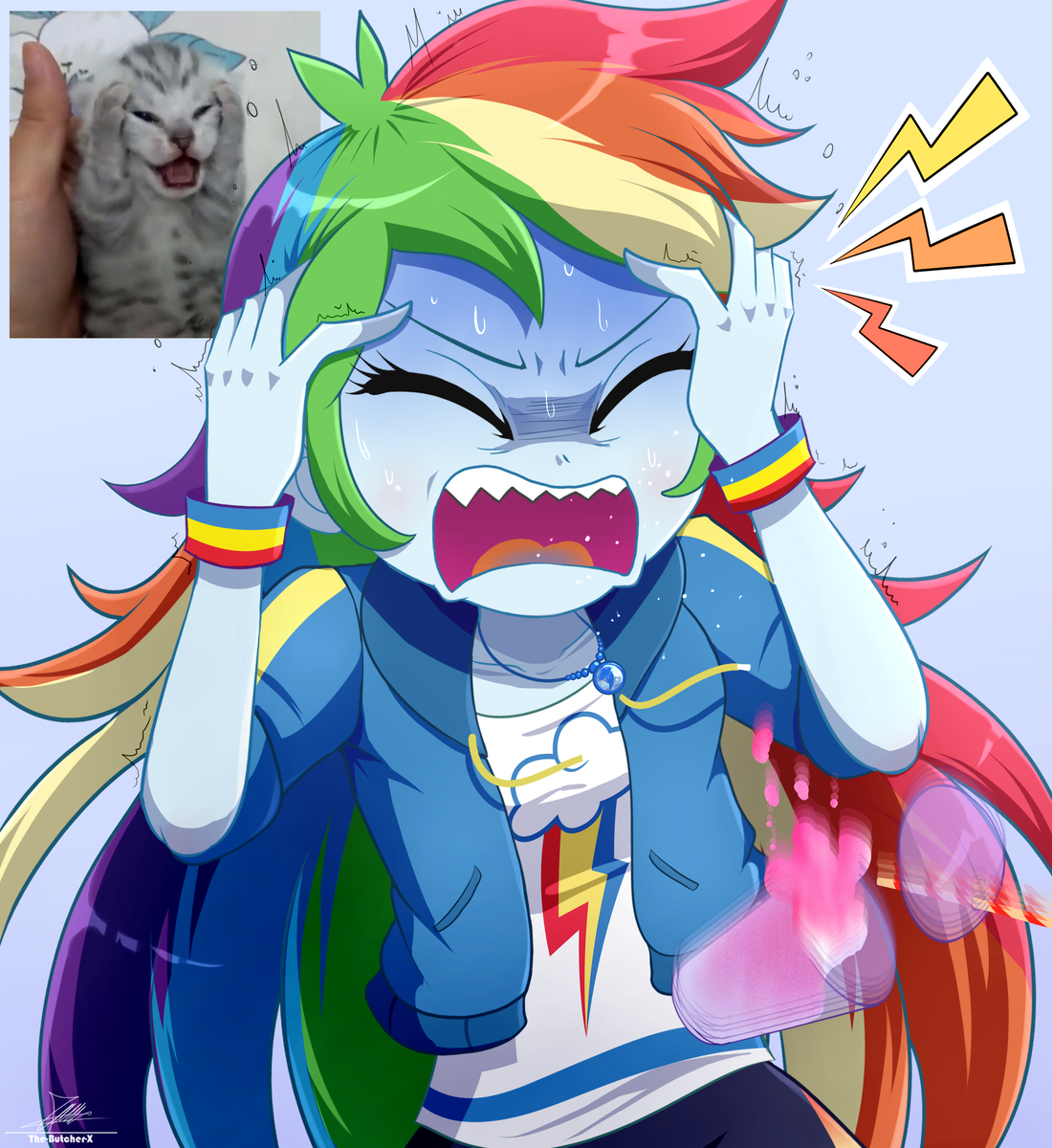 This is a pixiv picture whose title is .:Pain:. (EqG).