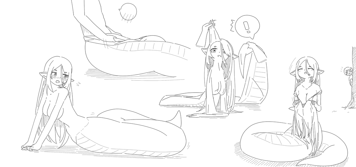 This is a pixiv picture whose title is ラミア皮モノ.