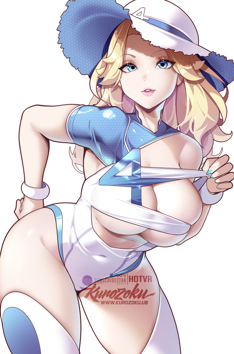 This is a pixiv picture whose title is Invisible woman in swimsuit..