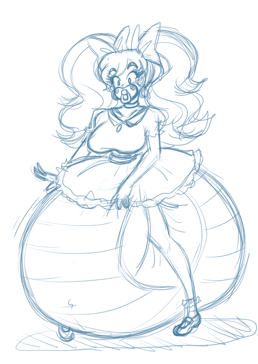 This is a pixiv picture whose title is Mega Diaper Butt.