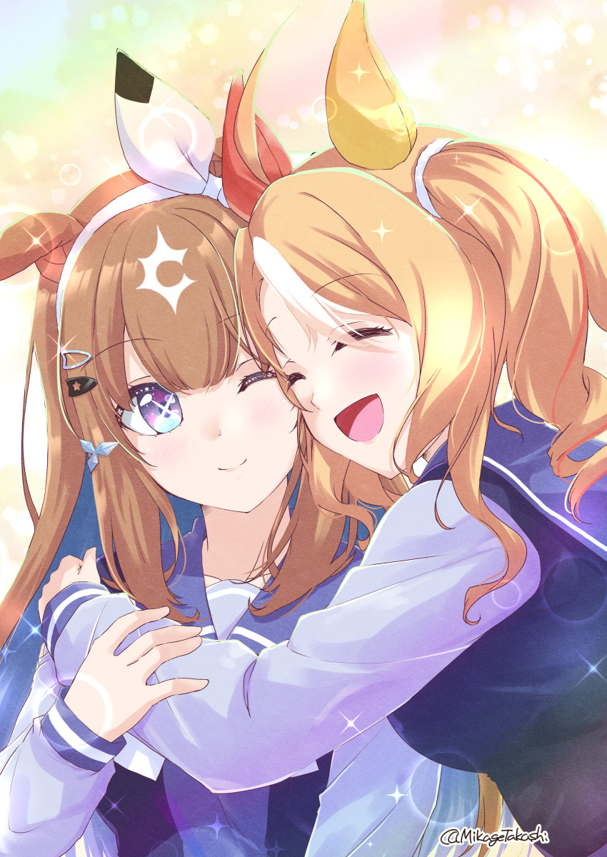 This is a pixiv picture whose title is アーモンドアイ＆フサイチパンドラ.