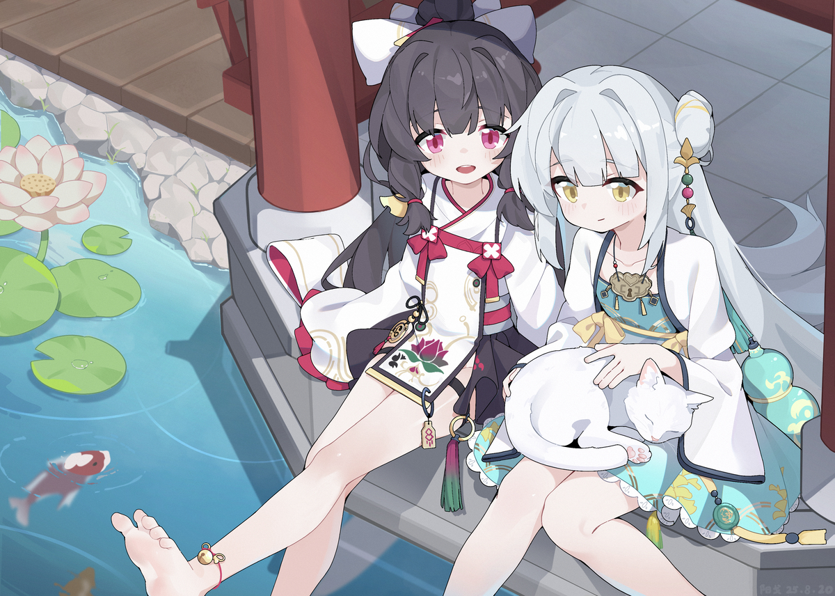 This is a pixiv picture whose title is 青梅竹马，两小无猜.