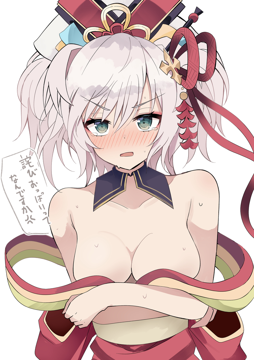 This is a pixiv picture whose title is ほーちゃん詫びおっぱい.