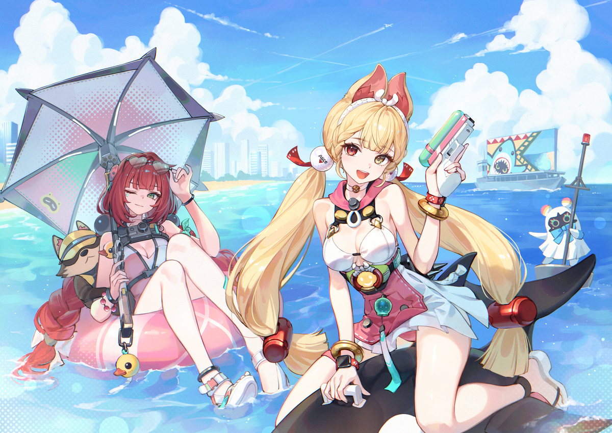This is a pixiv picture whose title is Alice & Yuzuha.