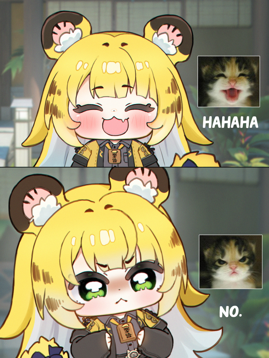 This is a pixiv picture whose title is 😸😾.