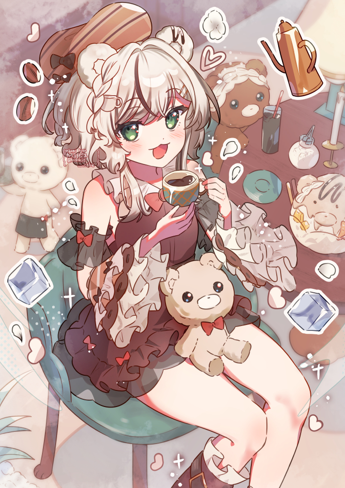 This is a pixiv picture whose title is ☕×🍧.