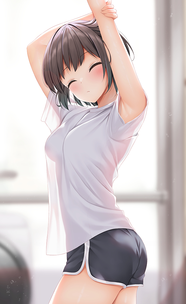 This is a pixiv picture whose title is 無防備朝のJK.