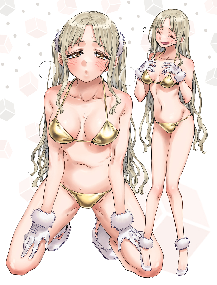 This is a pixiv picture whose title is 金ビキニクレアさん.