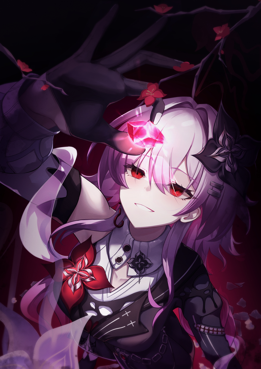 This is a pixiv picture whose title is 長夜月.