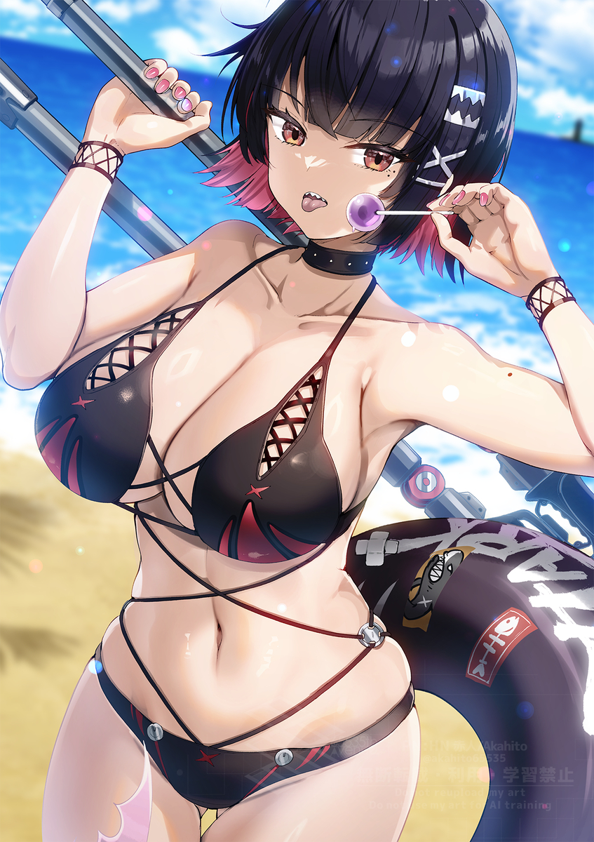 This is a pixiv picture whose title is 水着エレン.