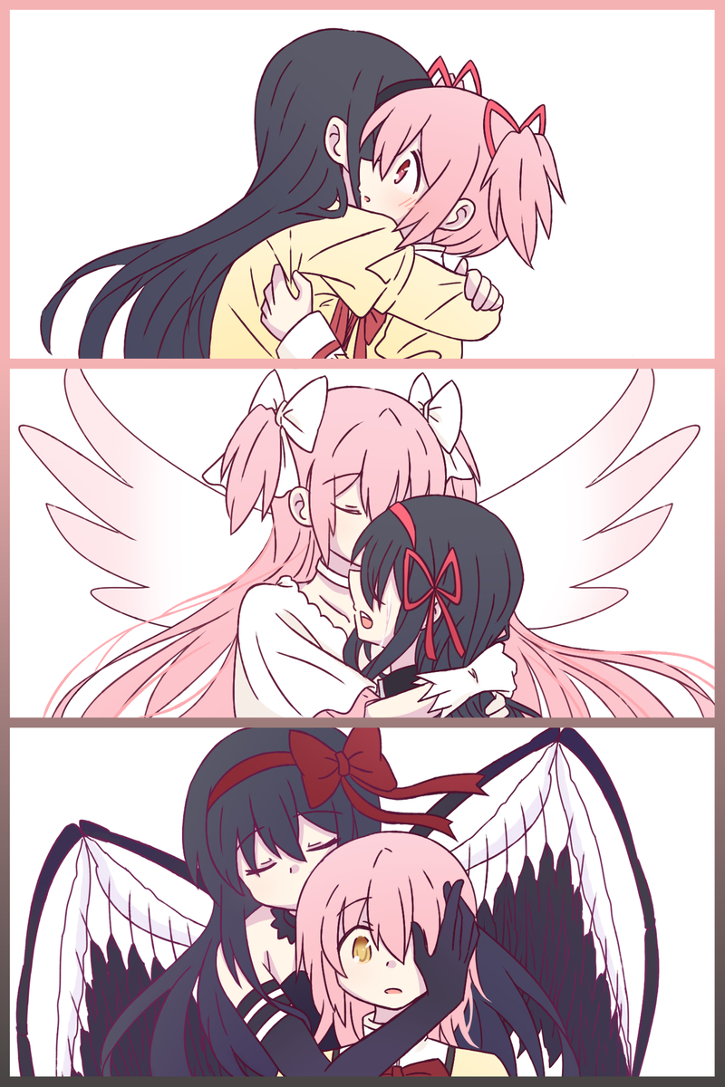 This is a pixiv picture whose title is まどほむ.