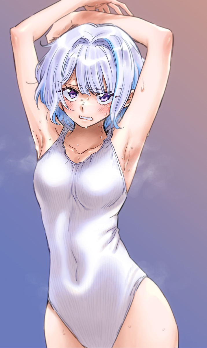 This is a pixiv picture whose title is 腋見せてもらった.