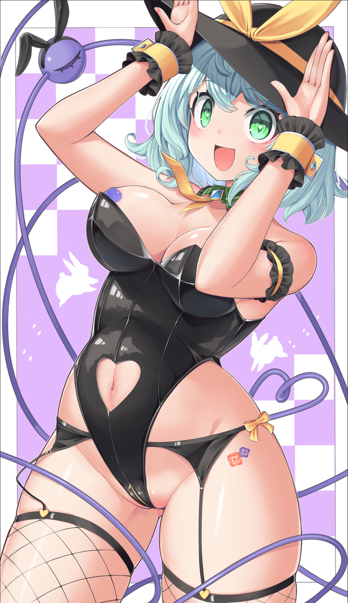 This is a pixiv picture whose title is バニーこいしちゃん（前・後）.