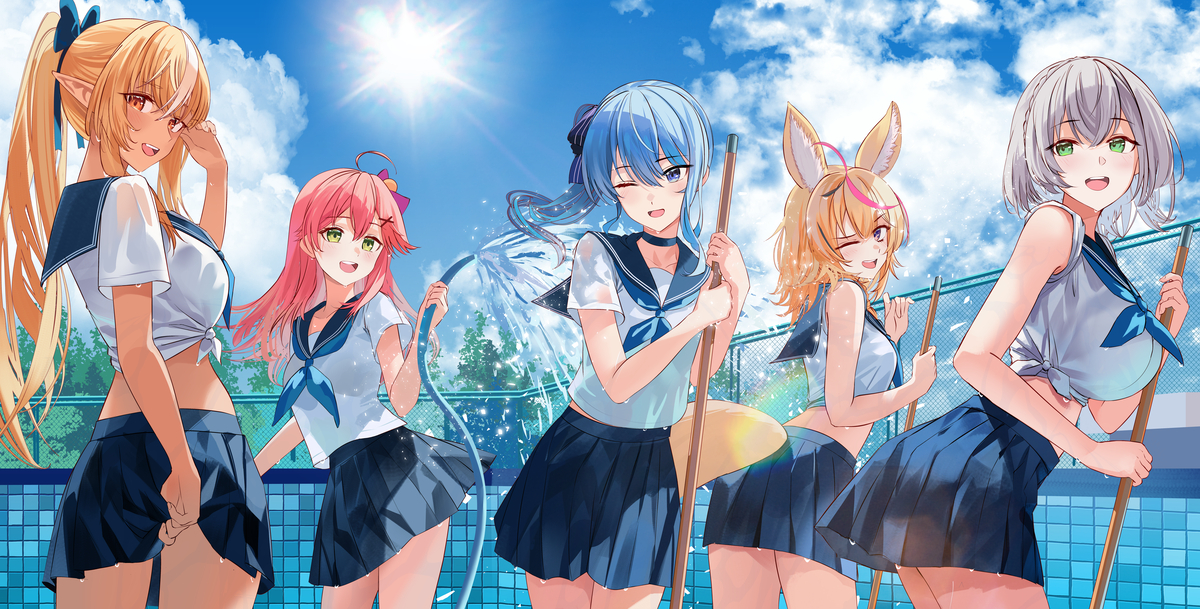 This is a pixiv picture whose title is Shiraken Summer Activity.