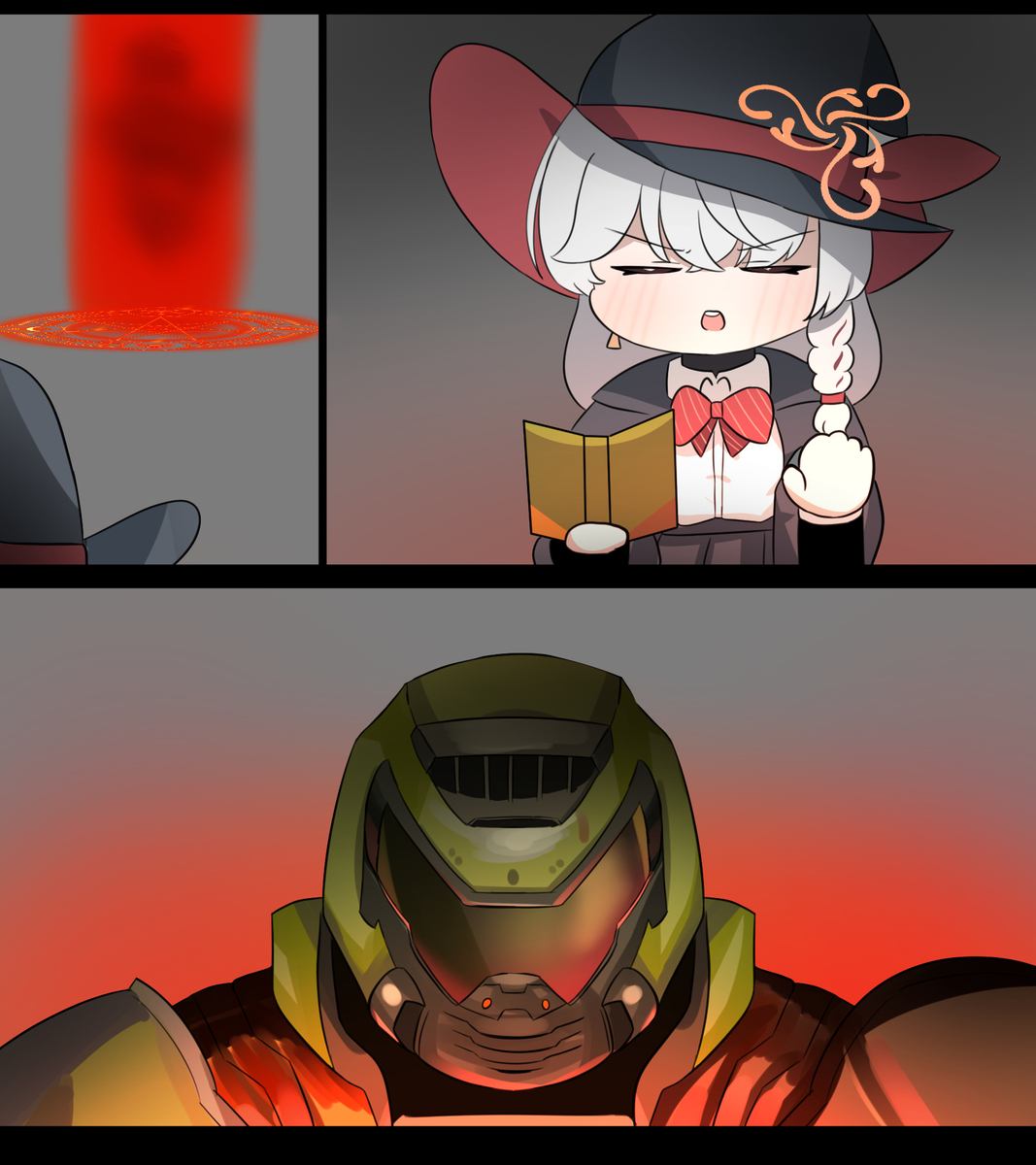 This is a pixiv picture whose title is 소환.