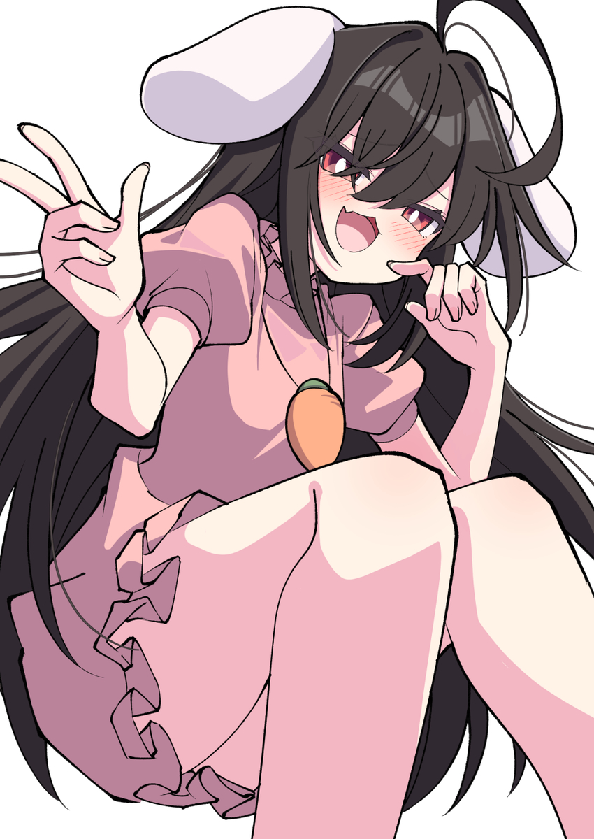 This is a pixiv picture whose title is ロングヘアーてゐちゃん.