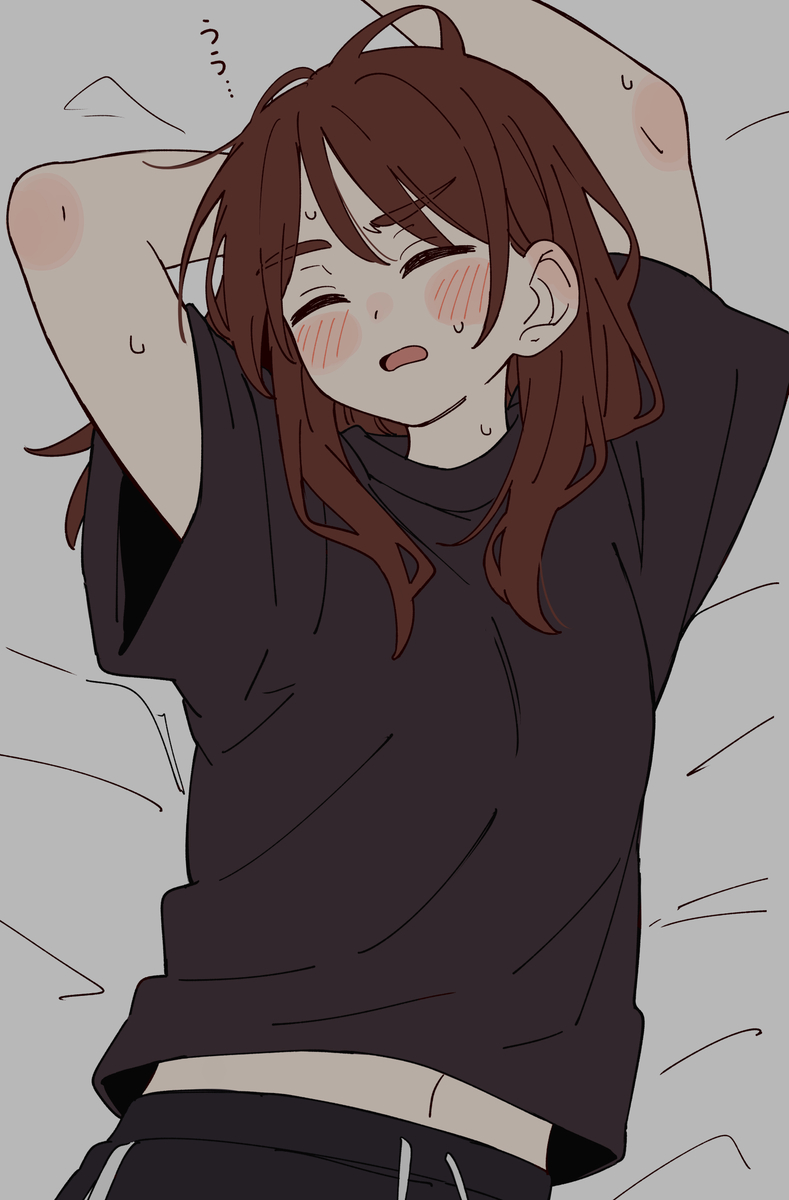 This is a pixiv picture whose title is 暑い日の朝の紗希ちゃん.