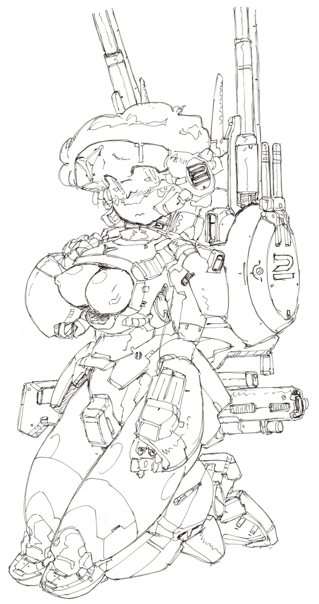 This is a pixiv picture whose title is ドラグナー２少女.