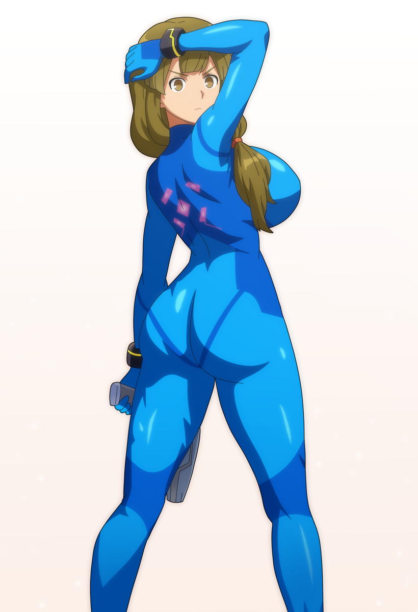 This is a pixiv picture whose title is 【skebリクエスト】ゼロスーツ黄名子.