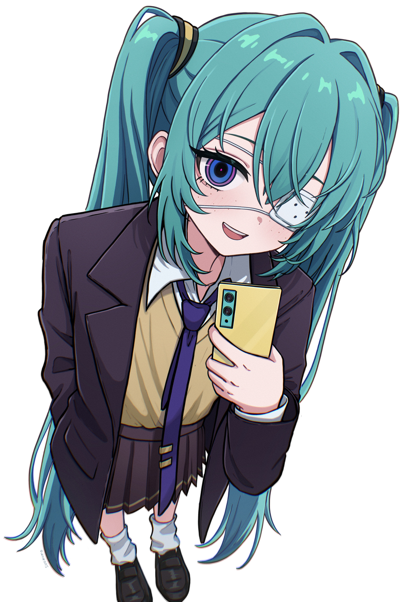 This is a pixiv picture whose title is Miku.