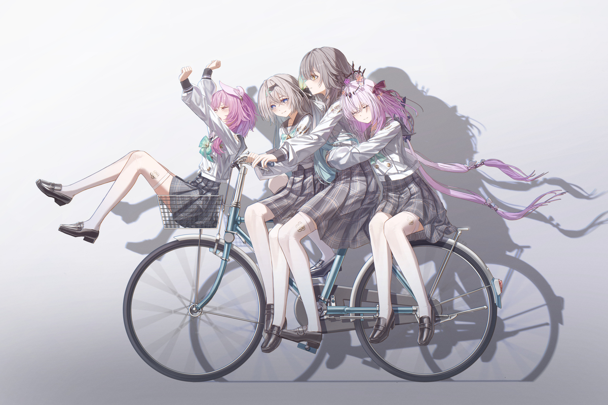 This is a pixiv picture whose title is 四人组.