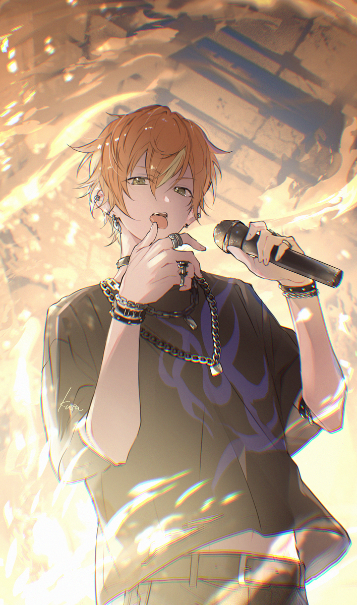 This is a pixiv picture whose title is 🔥.