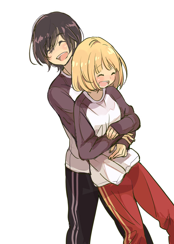 This is a pixiv picture whose title is うしろだっこ.